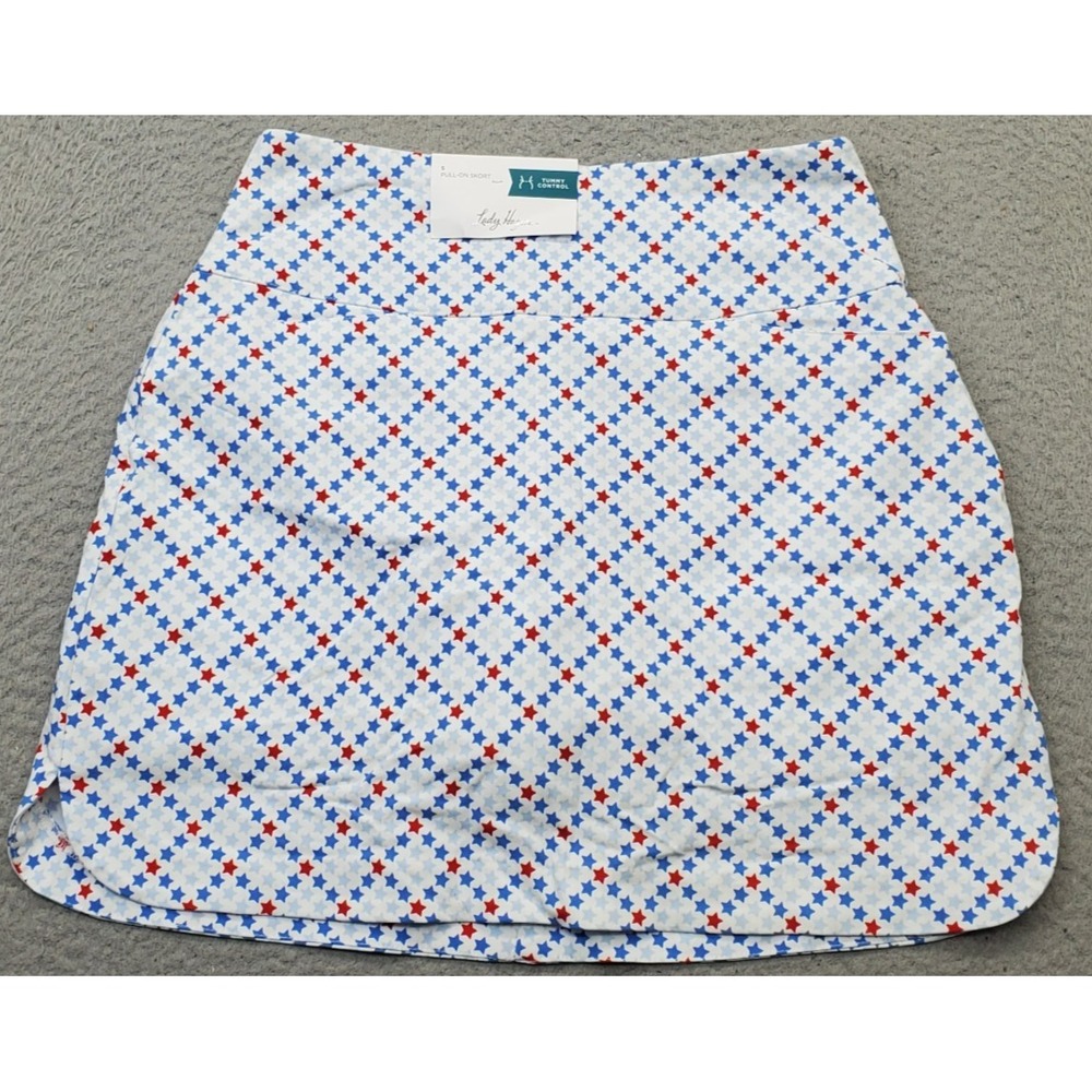 Lady Hagen Golf Tennis Skort Womens Small Multi Star Print Tummy Control Pull On